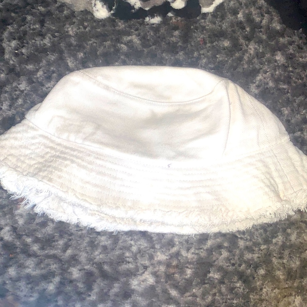 All white denim forever 21 bucket hat